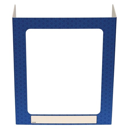 Vestil Personal Desk Shield Guard Blue Pattern 3 Windows 23.5 PDSG-3WB-008